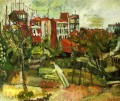 suburban landscape with red houses Chaim Soutine